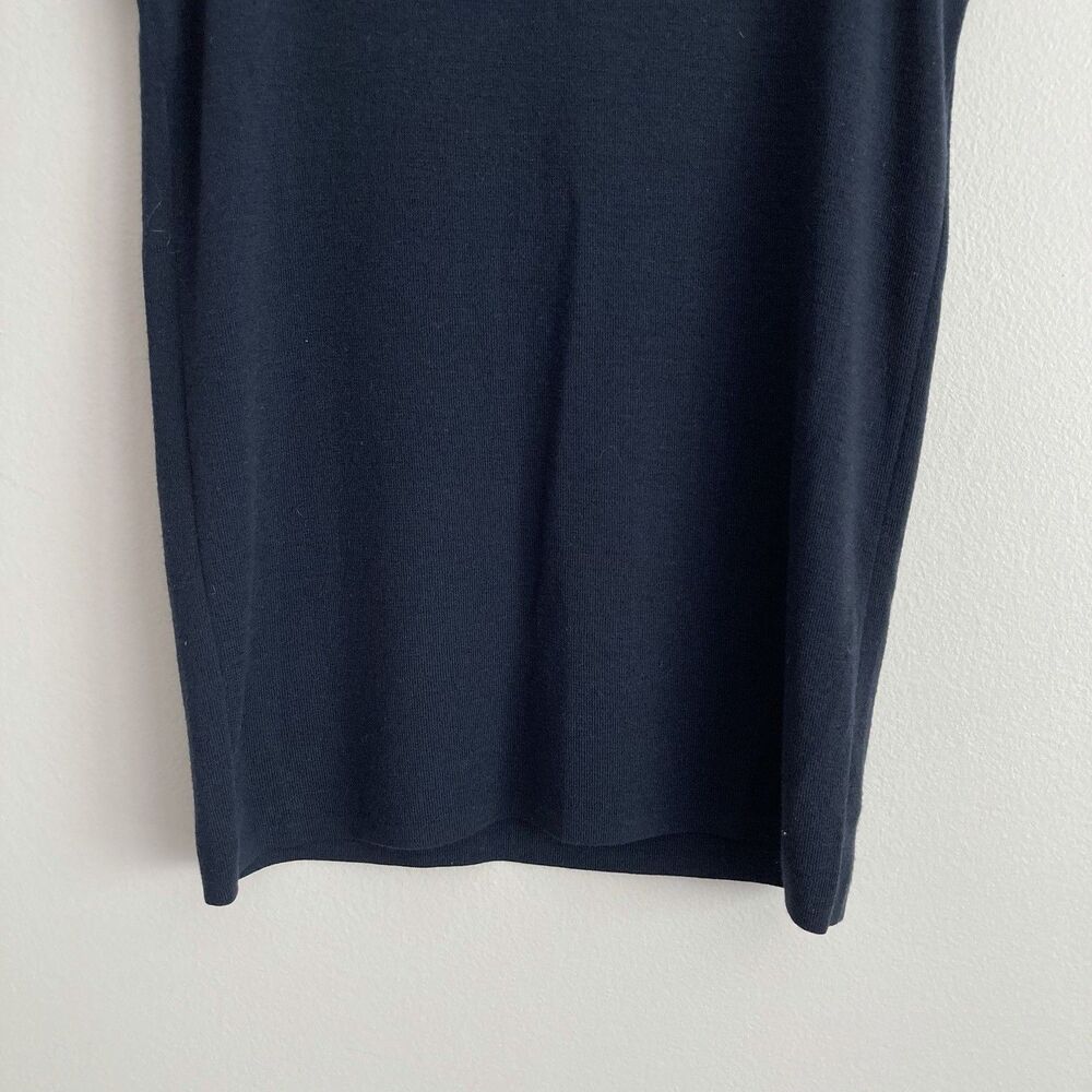 Akris Punto Top Womens Size 10 Black 100% Wool Tank Scoop Neck Solid Layering - Picture 5 of 9